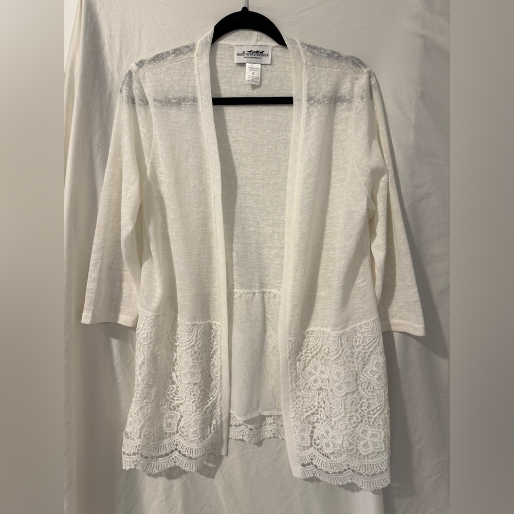 Back in the Saddle White Lace Cardigan